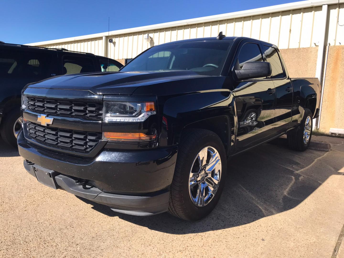 2018 BLACK Chevrolet Silverado 1500 Work Truck Double Cab 2WD (1GCRCPEC2JZ) with an 5.3L V8 OHV 16V engine, 6A transmission, located at 533 S Seven Points BLVD, Seven Points, TX, 75143, (430) 255-4030, 32.313999, -96.209351 - Photo#0